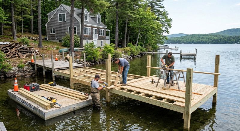 Pond Dock Construction in Roswell, GA