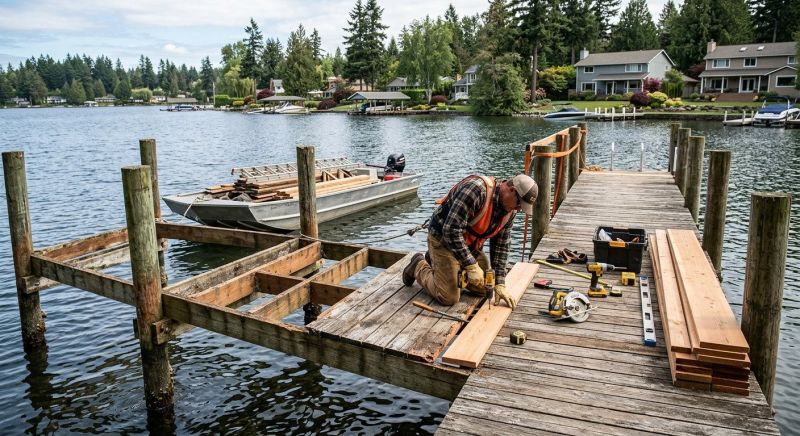 Wood Dock Repair in Kansas City, KS