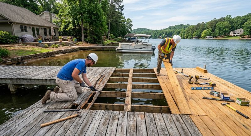 Wood Dock Repair in Roswell, GA