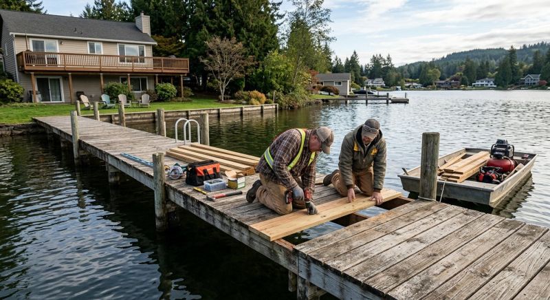 Wood Dock Repair in Roswell, GA